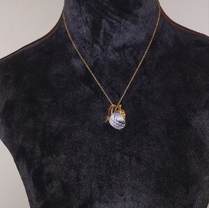 Swarovski Crystal Back Pack on 14 kt plate Chain